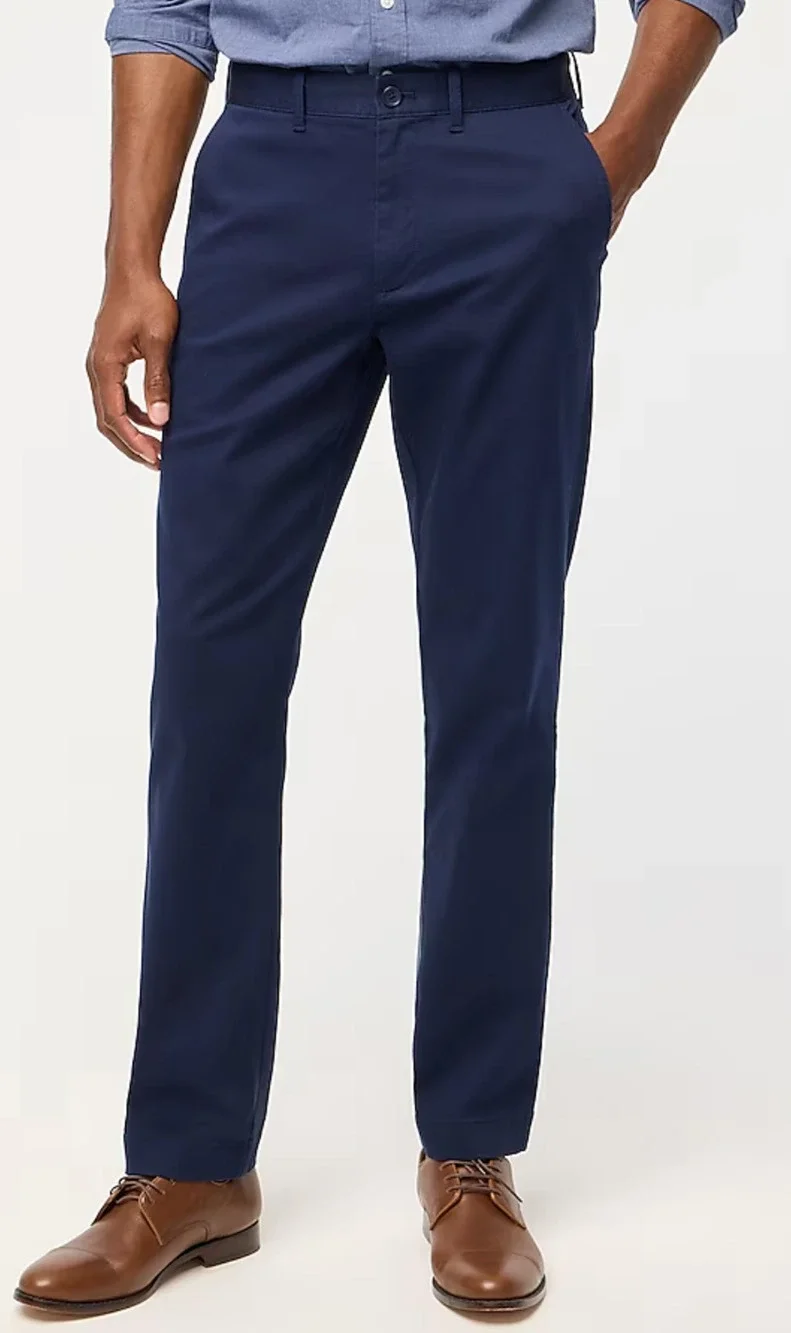 J Crew Mens Straight Flex Chinos 32 x 34 Navy Blue NWT Pants Men's H3186 J.Crew